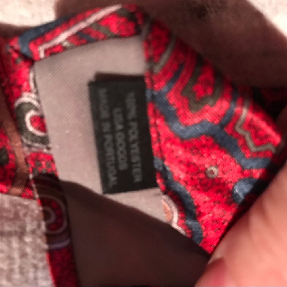 Three Set Red Patterned Silk 1(Poly) Ties - image 5